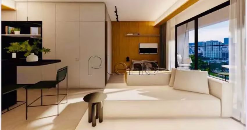 Apartamento à venda em campinas, cambuí, com 1 suíte, com 39.3 m², mm536