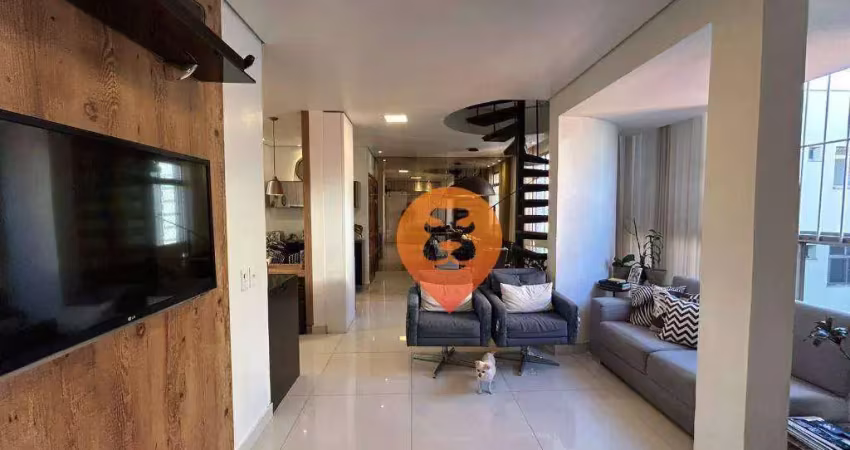 Cobertura com 4 dormitórios à venda, 208 m² por r$ 1.190.000,00 - sagrada família - belo horizonte/mg