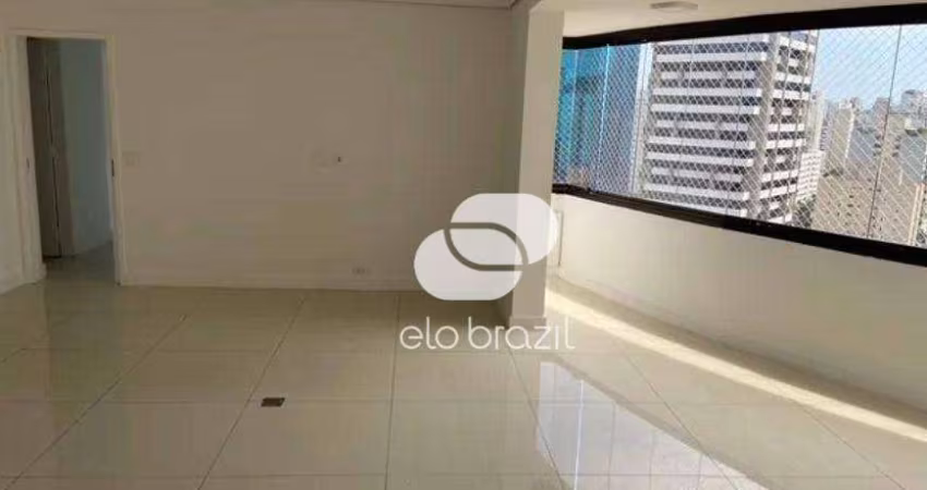 Apartamento com 3 dormitórios para alugar, 115 m² por R$ 9.370,00/mês - Moema - São Paulo/SP