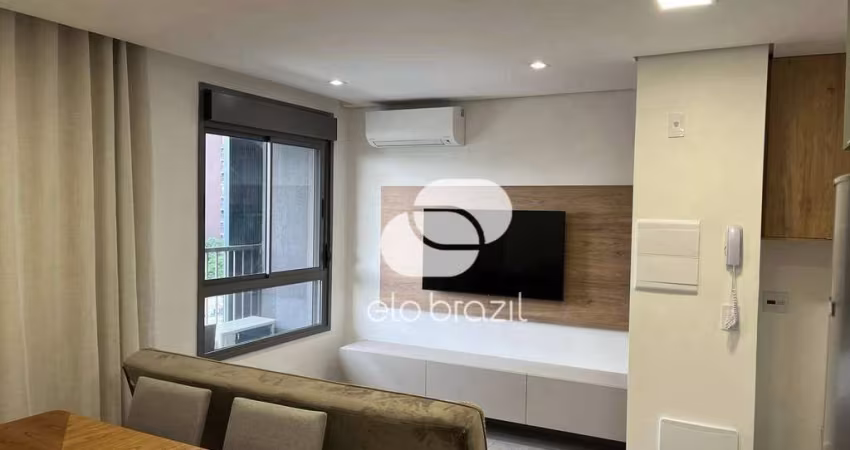 Apartamento com 1 dormitório para alugar, 37 m² por R$ 4.350,50/mês - Alto da Boa Vista - São Paulo/SP