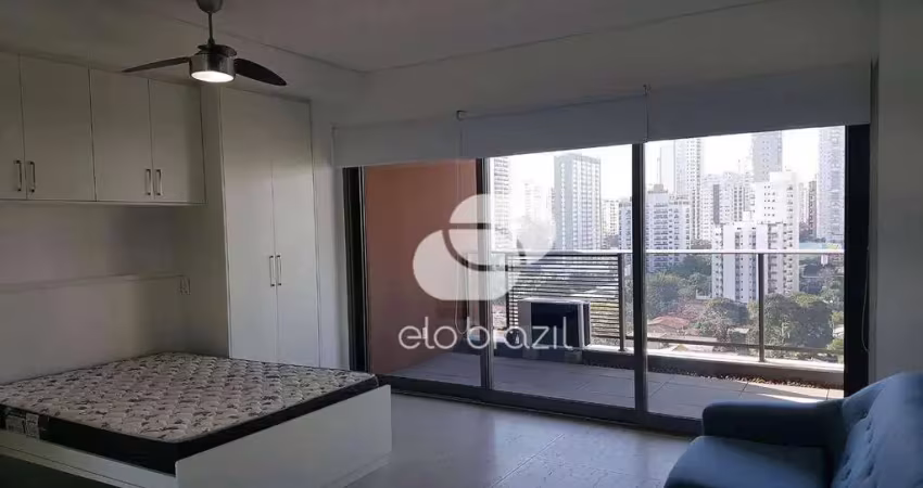 Apartamento com 1 dormitório para alugar, 41 m² por r$ 4.200,00/mês - brooklin - são paulo/sp