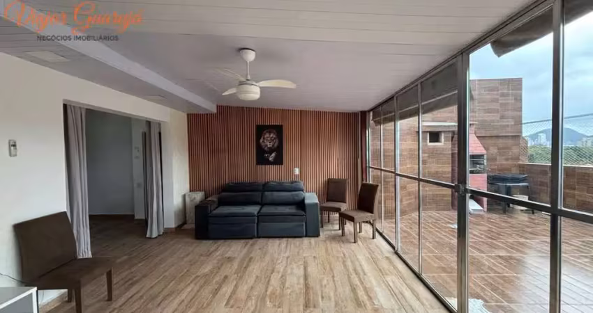 Cobertura duplex para locação em guarujá, parque enseada, 4 dormitórios, 1 suíte, 3 banheiros, 1 vaga