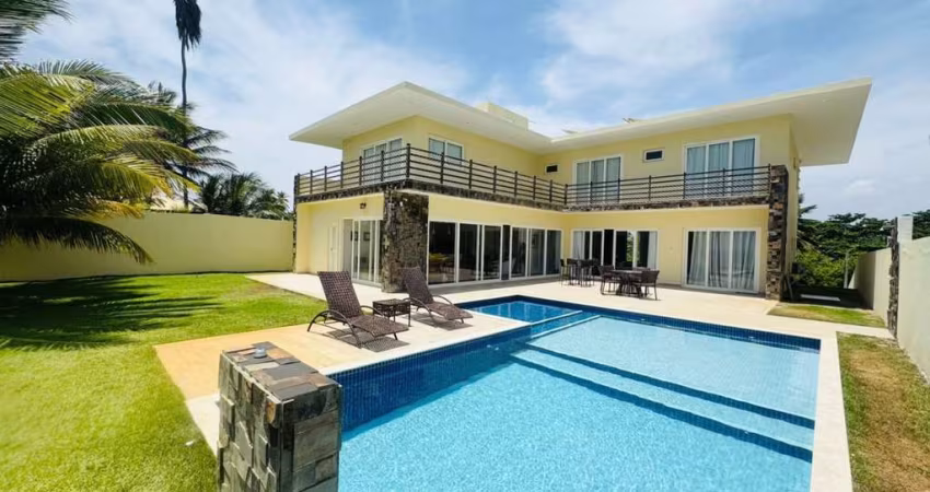 Casa Mobiliada para Venda em Camaçari, Barra do Jacuípe, 5 dormitórios, 5 suítes, 7 banheiros, 4 vagas