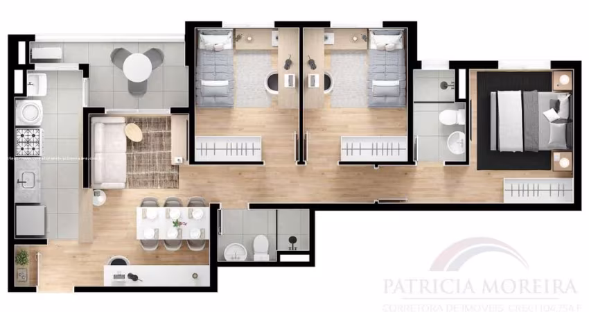 Apartamento para Venda em Mogi das Cruzes, Centro, 3 dormitórios, 1 suíte, 2 banheiros, 1 vaga