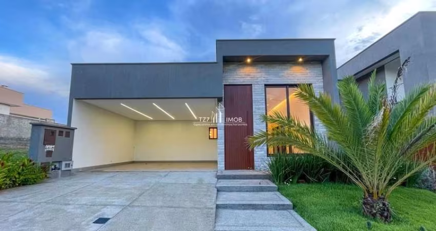 Casa térrea com 3 suítes plenas localizada no Condomínio Jardins Barcelona.