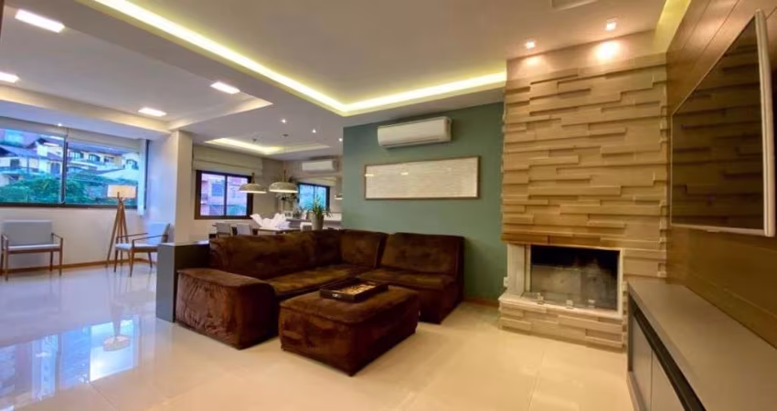 Lindo apartamento 150m privativo 2 suítes living 3 ambientes 3 box mobiliado mel