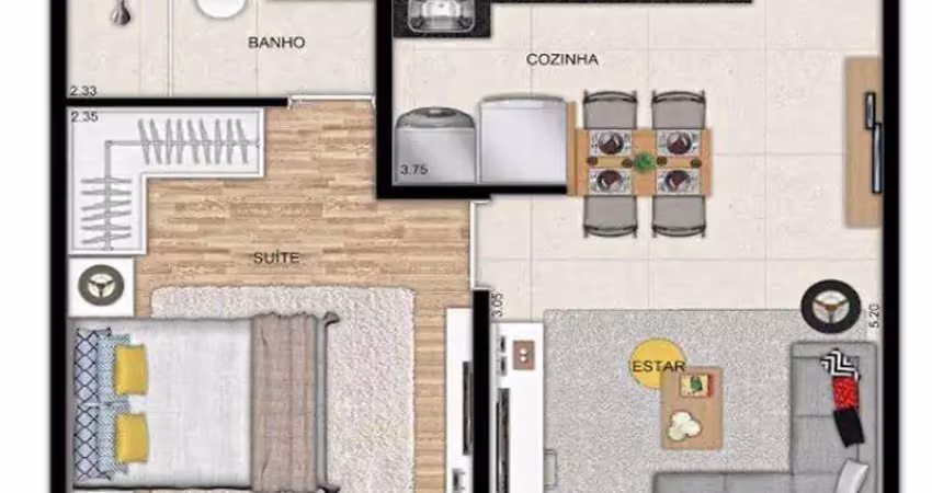 Apartamento com 1 quarto à venda na Rua Guarapuava, Mooca, São Paulo