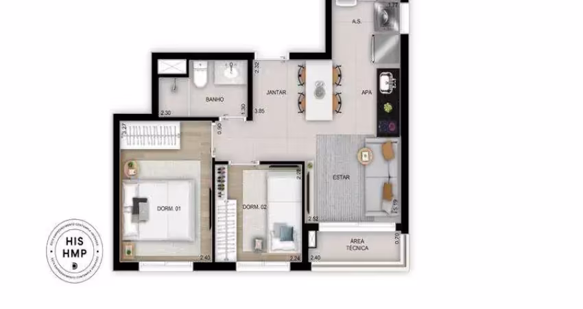 Apartamento com 2 quartos à venda na Avenida Vila Ema, Vila Ema, São Paulo