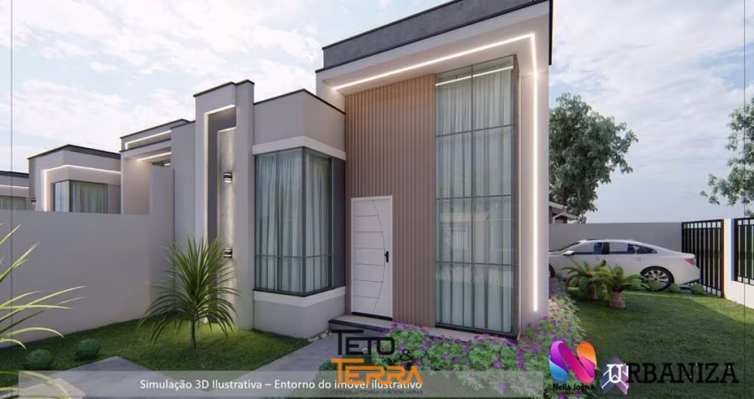 Casa a venda em Moura em Canelinha com 52m², 2 dormitórios, pé direito alto