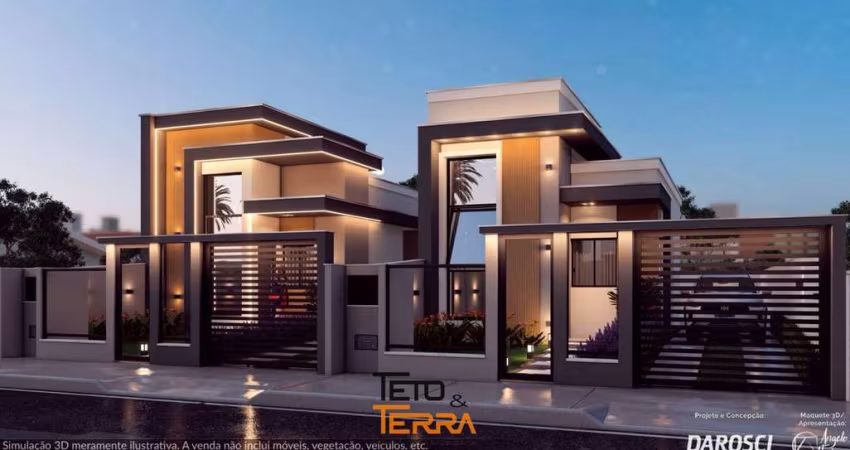 Casa no bairro Areião em Canelinha com 75m², 3 dormitórios, terreno espaçoso