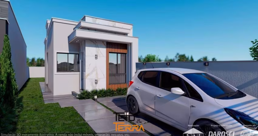 Casa á venda em Canelinha com 80m², com 2 dormitórios e um amplo terreno