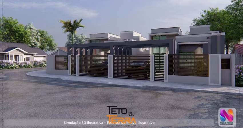 Casa a venda no bairro Areias em Tijucas com 67m², 2 dormitórios, área gourmet