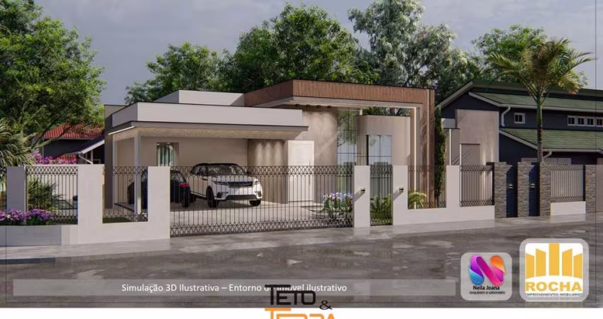 Casa á venda no Loteamento Bosque da Mata com 157m², 3 dormitórios,churrasqueira