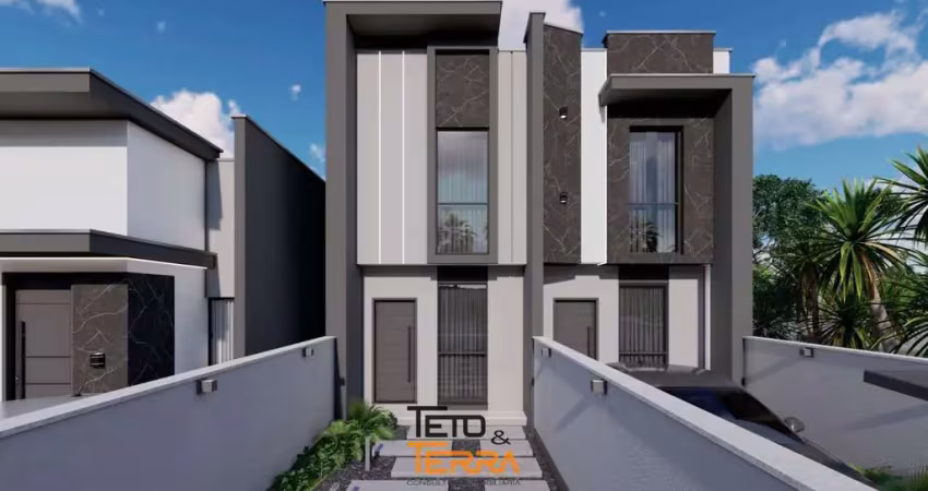 Sobrado á venda no Joáia em Tijucas com 72m², 2 dormitórios com passagem lateral