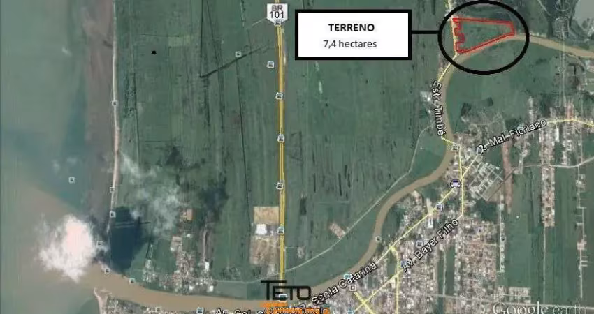 Excelente lote no bairro sul do rio em tijucas sc,  7,4 hectares