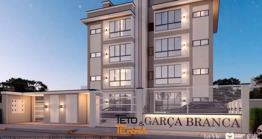 Apartamento com 57m² no bairro joáia em tijucas, 2 dormitórios ambos suíte
