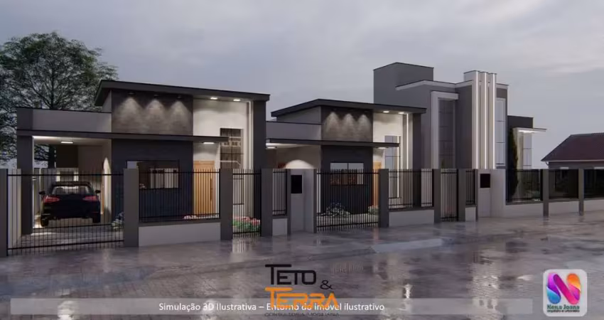 Casas com 68m² a 100m² á venda no bairro areião e canelinha, 2 ou 3 dormitórios