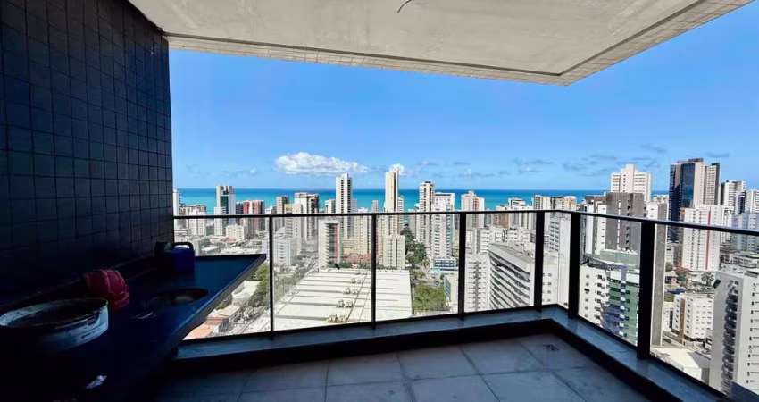 Novíssimo apartamento com 3 suítes, sendo uma master; varanda gourmet, lavabo e duas vagas de garag