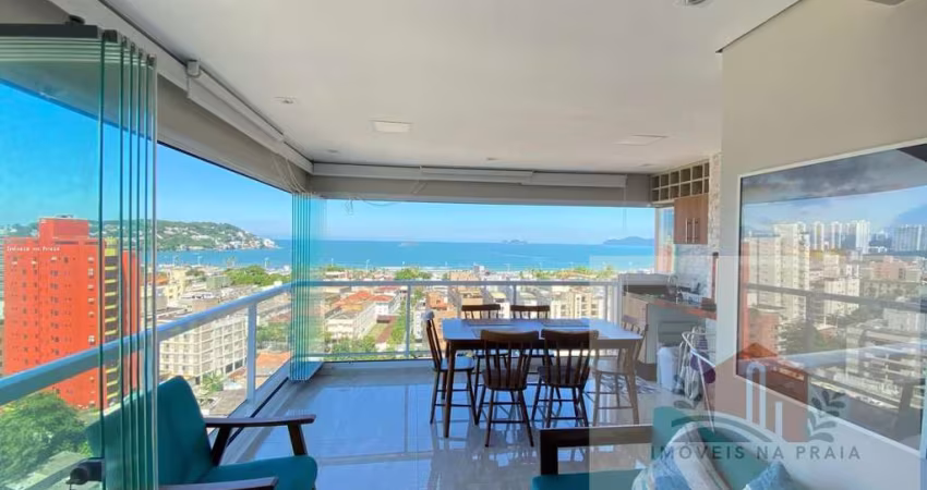 Apartamento com 2 dormitórios vista para o mar lazer na Enseada