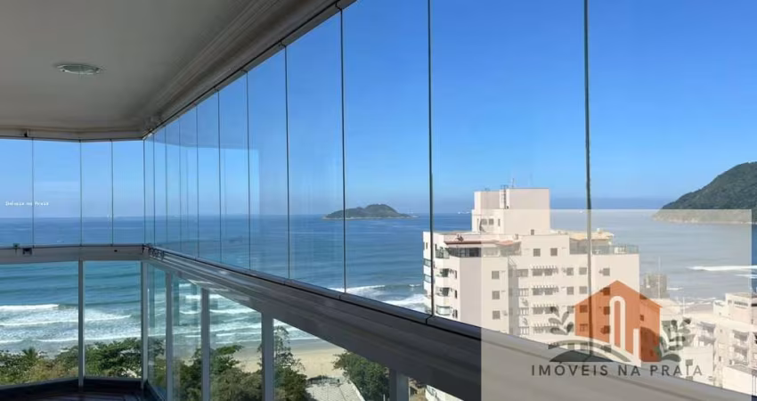 Apartamento com 3 dormitórios varanda gourmet vista para o mar 2 vagas no Tombo