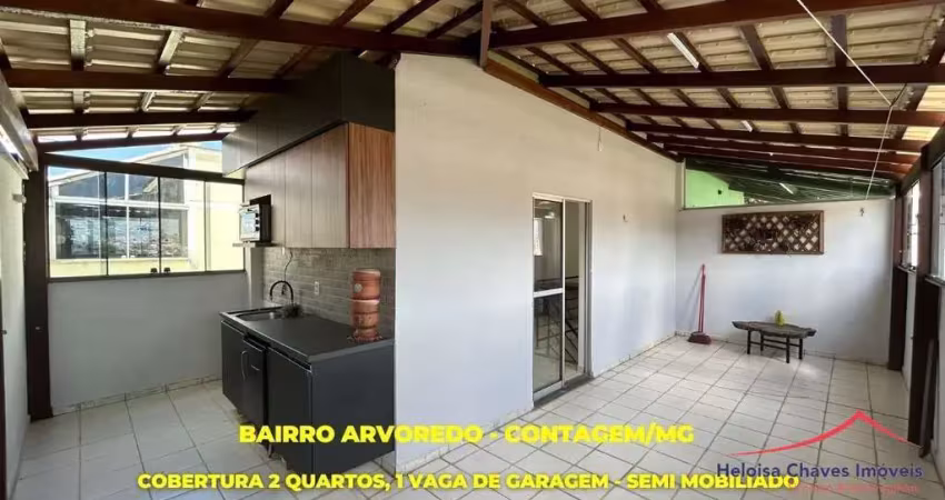Cobertura com 2 quartos para alugar na Rua Vinte e Dois, 27, Arvoredo 2ª Seção, Contagem
