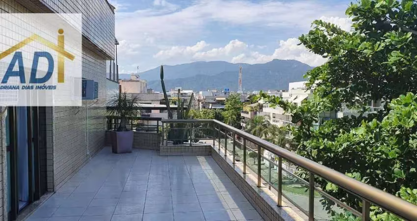 Cobertura ,recreio, 3 suites,408 m² - venda por r$ 2.200.000 ou aluguel por r$ 8.200 - recreio dos bandeirantes - rio de janeiro/rj