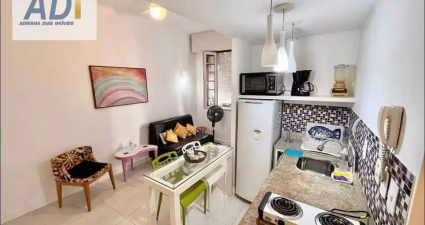 Apartamento, leme, venda,mobiliado, quarto,22 m² por r$ 580.000 - leme - rio de janeiro/rj
