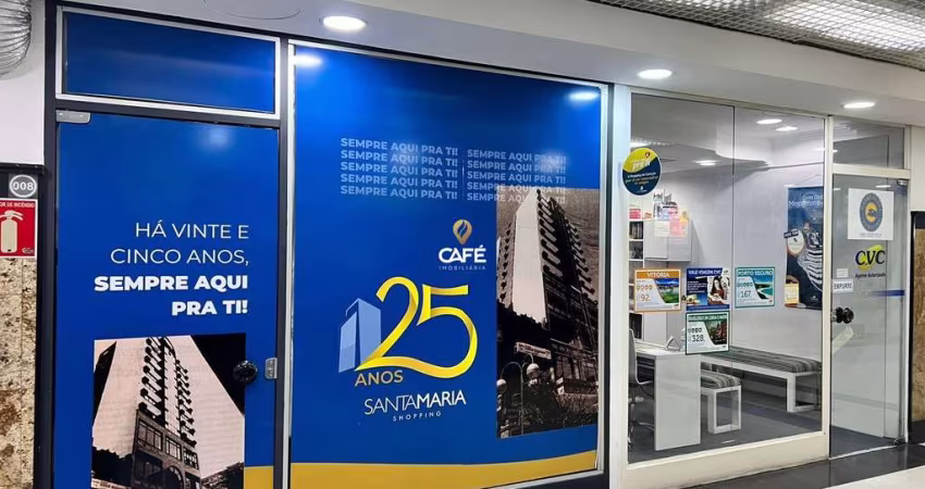Sala Comercial de 44m² no Shopping Santa Maria