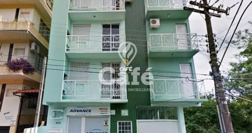 Apartamento de 1 dormitório, sala, cozinha, banheiro e sacada.