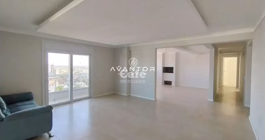 Cobertura, 3 dormitórios, 3 suítes, 4 banheiros, 2 vagas, living, sacada, churra