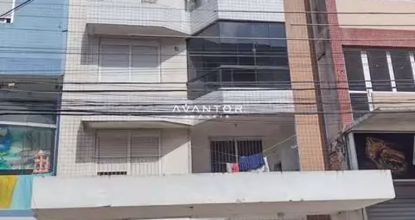 Sala comercial térrea no centro de 110 m², mais subsolo (depósito) e banheiro.