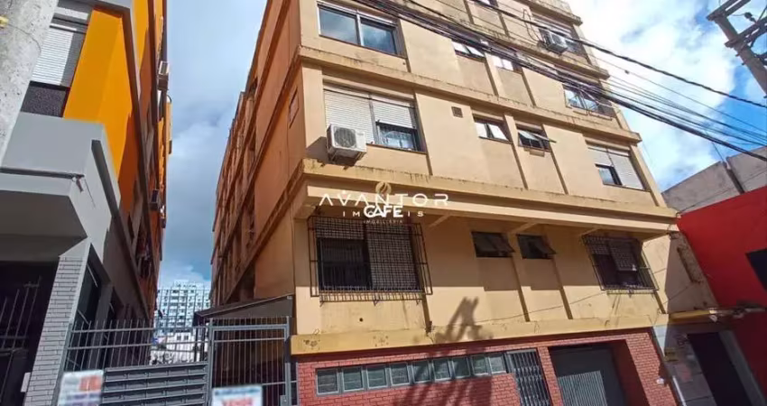 Apartamento central de 1 dormitório, sala de estar, banheiro social, cozinha, ár
