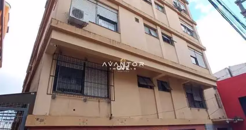 Apartamento central de 1 dormitório, sala de estar, banheiro social, cozinha e á
