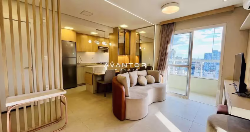 Apartamento, 1 dormitório, 1 suíte, 1 lavabo, 1 vaga, mobiliado