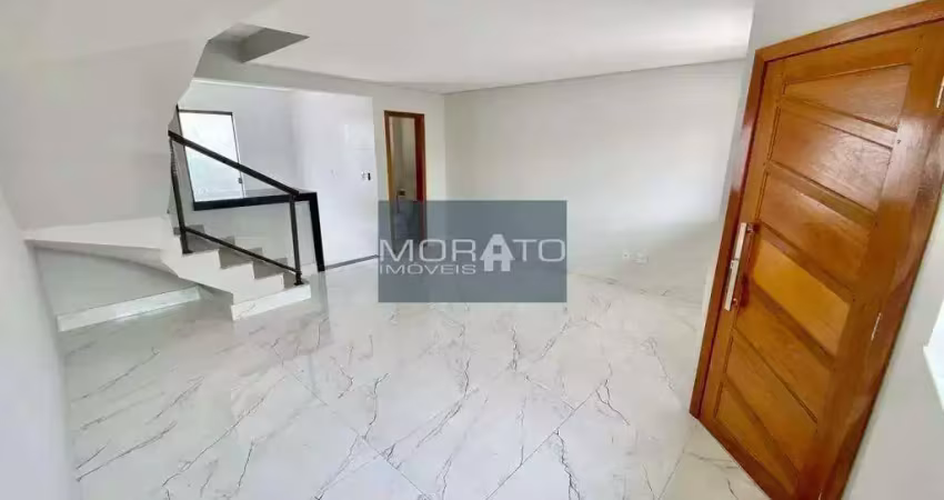 Casa geminada 3 quartos, 1 suíte, 2 vagas de garagem, bairro santa amélia