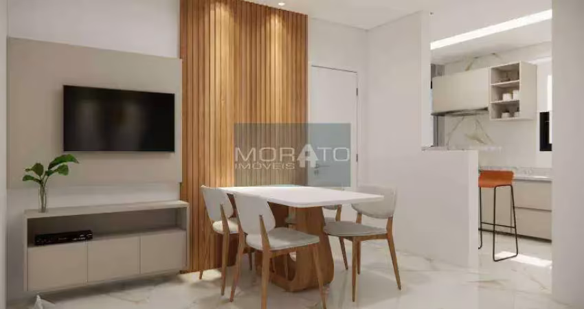Área privativa 02 quartos, suíte, 1 vaga de garagem, bairro santa mônica
