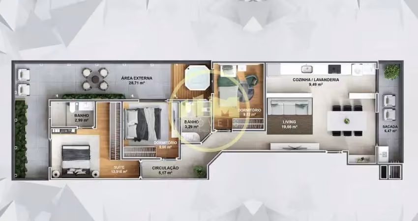 Apartamento com terraço em construção à venda - Tabuleiro, Camboriú
