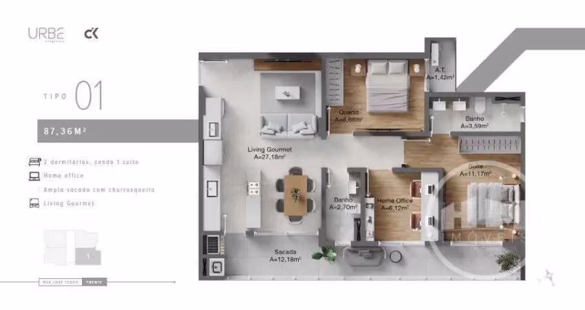 Apartamento com 2 quartos à venda na Rua José Tedeo, 97, São Judas, Itajaí