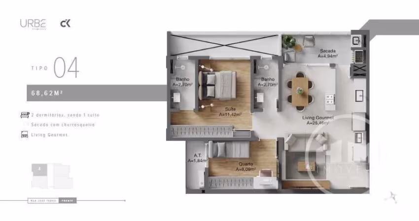Apartamento com 1 quarto à venda na Rua José Tedeo, 97, São Judas, Itajaí