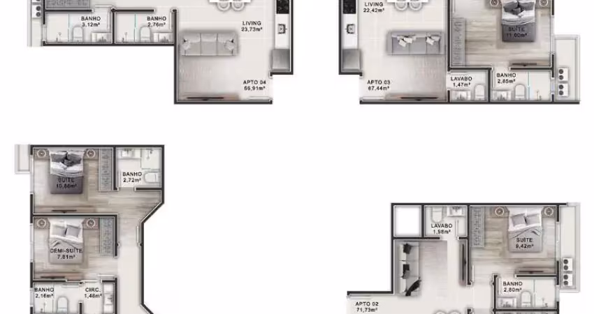 Apartamento com 3 quartos à venda na Rua Coqueiros, 165, Tabuleiro (Monte Alegre), Camboriú