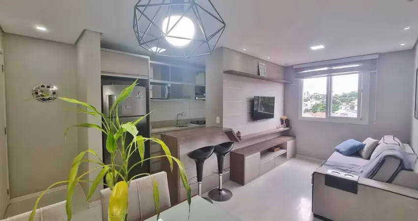 Apartamento 2 dormitórios, garagem coberta, semi mobiliado