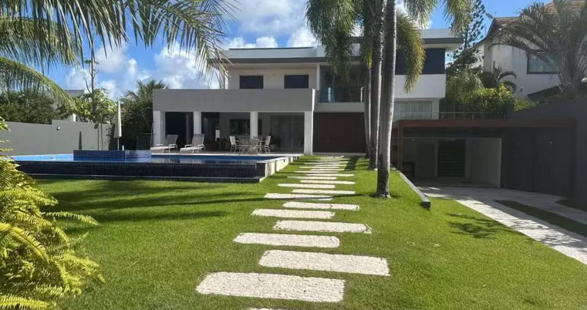 Casa em condomínio para locação em camaçari, busca vida, 4 dormitórios, 4 suítes, 6 banheiros, 8 vagas