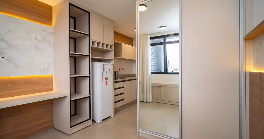✨ Studio Mobiliado para Locação no Elysia Collective Living – Centro de Curitiba | 18,14m² | Completo e Moderno