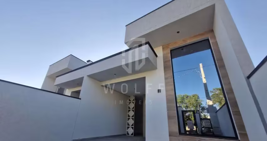 Casa com lindo projeto em itajuba, loteamento novo, asfaltado - barra velha/sc