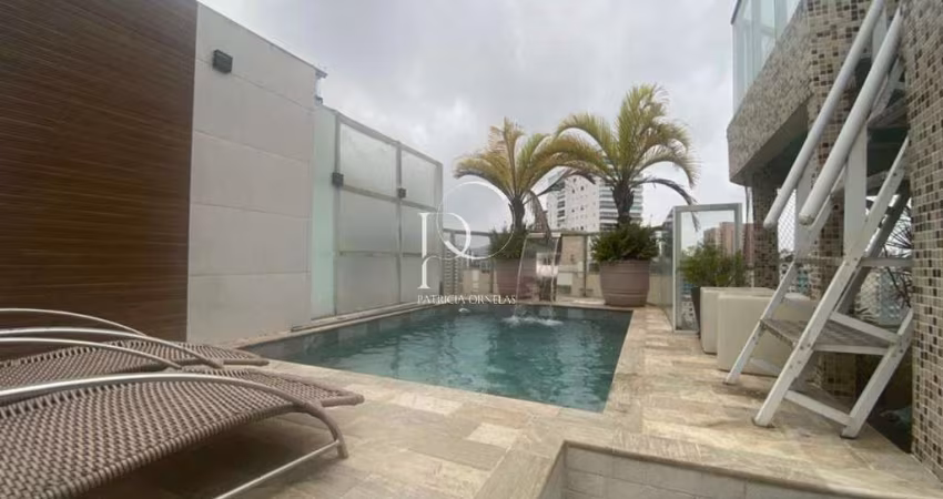 Cobertura à venda na Ponta da Praia, Santos-SP: 2 quartos, 2 suítes, 2 salas, 4 banheiros, 1 vaga de garagem, 289m². Aproveite!