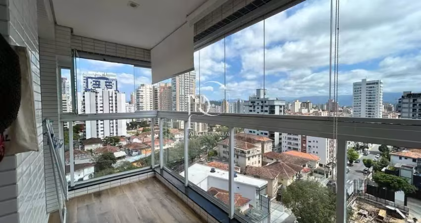 Apartamento à venda em Santos-SP, no Embaré, com 1 quarto, 1 suíte, 1 sala, 1 banheiro, 1 vaga de garagem e 53m² de área.