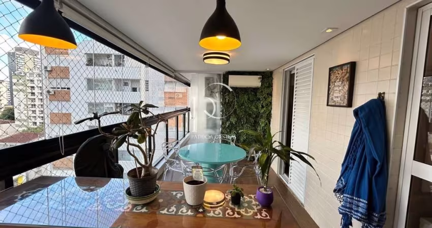 Apartamento de Luxo à Venda em Santos-SP, no Gonzaga: 3 Quartos, 1 Suíte, 1 Sala, 3 Banheiros, 1 vaga na garagem, 1 Vaga de Garagem, 95m².