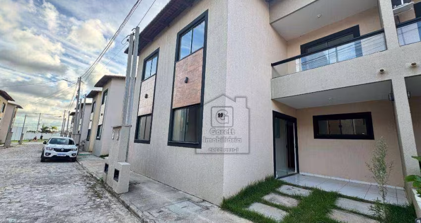 Casa Duplex à Venda em Extremoz – Condomínio Fechado, Novinha e Quitada - 2 Quartos - 69 m² - Extremoz/RN - CA0544