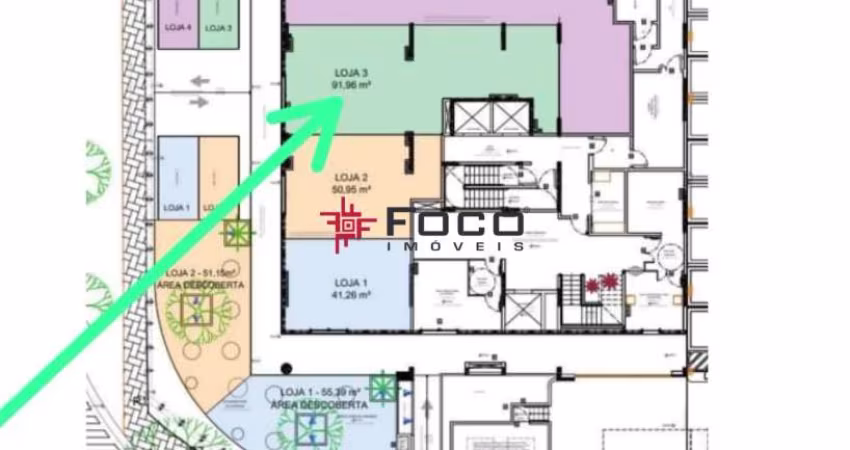 Loja comercial - Costa Norte - Jardim Aquarius - 92m²