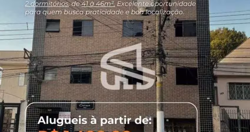Apartamento para locacao sendo 2 dormitorios na rua curuca, 1401, proximo a padaria qluz